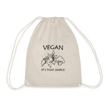 VEGAN Shirt · Food · Gift - Drawstring Bag - nature - Front