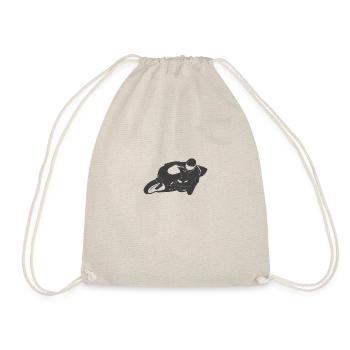 Super Sport Motorcycle Race Curves Gift - Drawstring Bag - nature - Front
