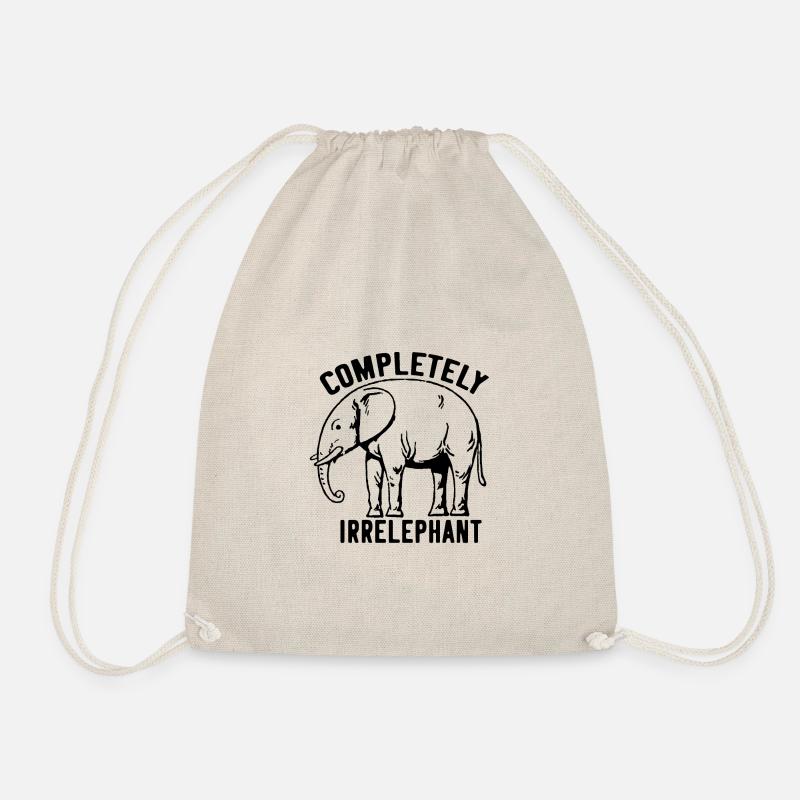 Elephant elephant pun - Drawstring Bag - nature