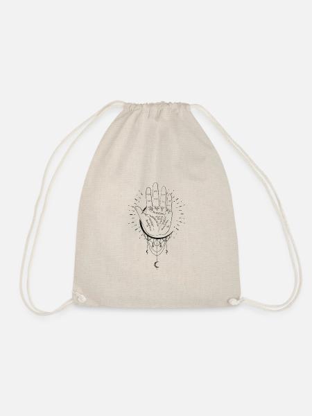 Astrology palmistry hand spirituality - Drawstring Bag - nature