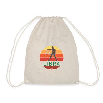 Astrology Libra Libra Zodiac Retro - Drawstring Bag - nature - Front