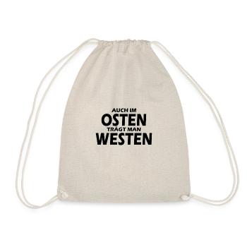 Auch im Osten trägt man Westen - Turnbeutel - Natur - Vorne