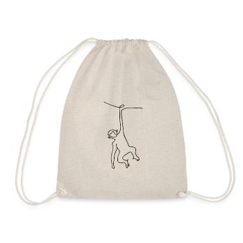 Monkey - Monkey - One-line drawing - Drawstring Bag - nature - Front