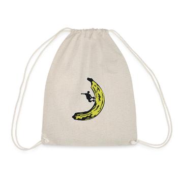 Banane Banana Surfer Surfing Boy Geschenk Trend - Turnbeutel - Natur - Vorne