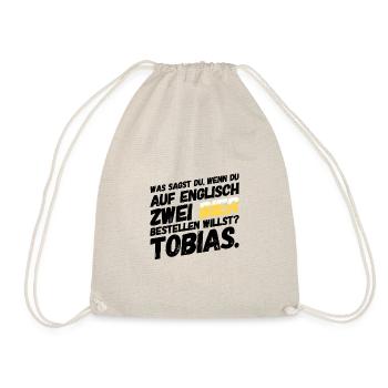 Lustige Sprüche Tobias Bier - Turnbeutel - Natur - Vorne