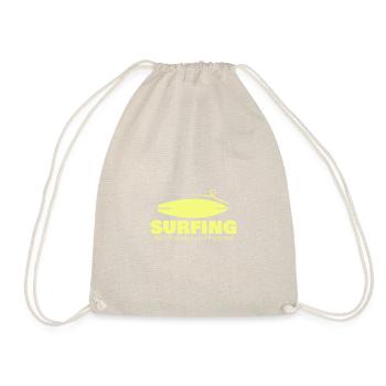Surfing, gift, gift idea - Drawstring Bag - nature - Front