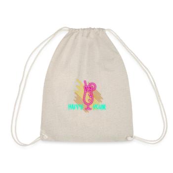 Happy hour, gift, gift idea - Drawstring Bag - nature - Front
