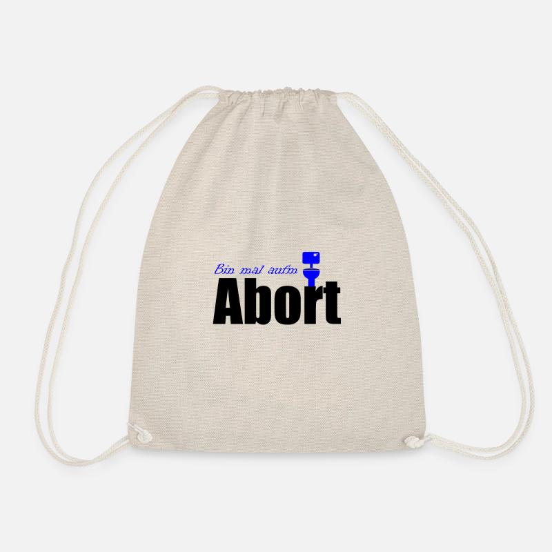 Abort Klo WC Dialect Toilet Saxon Saxon - Drawstring Bag - nature