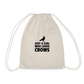 Just A Girl Who Loves Crows - Turnbeutel - Natur - Vorne