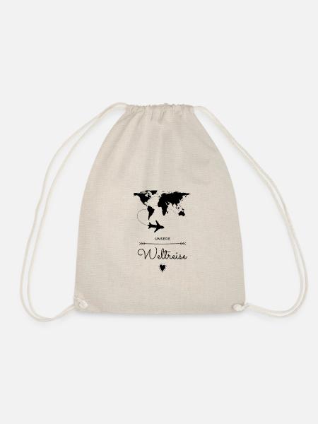 Weltreise Geschenkidee - Turnbeutel - Natur