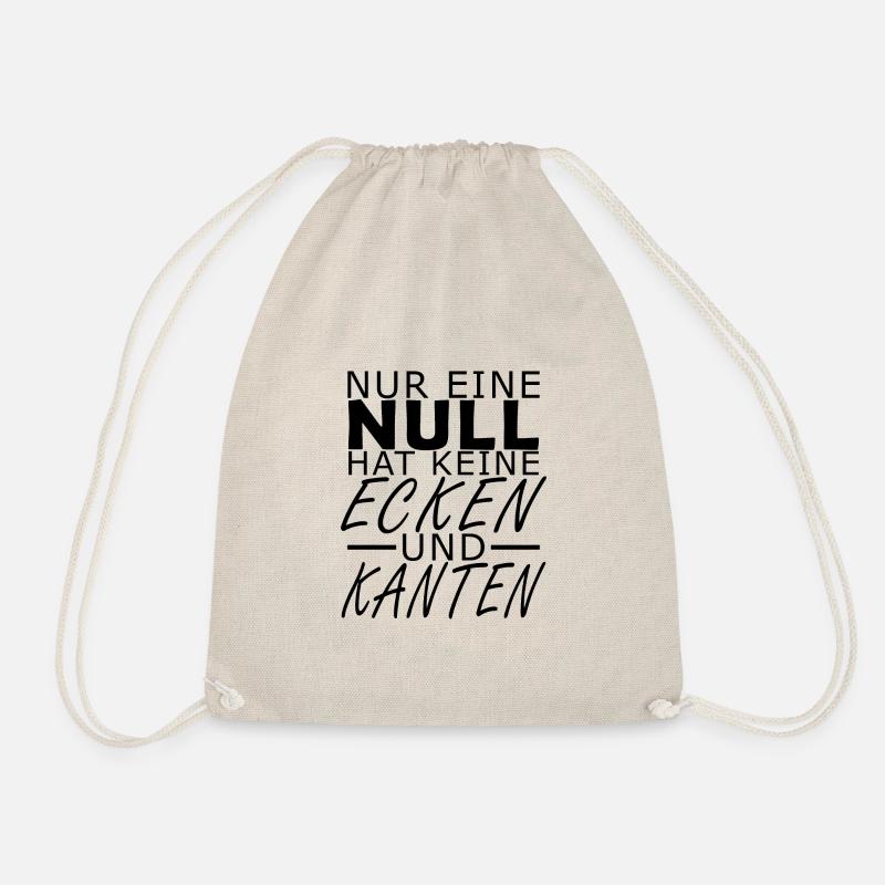 Nur eine Null hat keine Ecken und Kanten - Turnbeutel - Natur