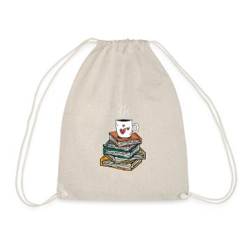 Womens Cup of Tea Book Lovers - Drawstring Bag - nature - Front