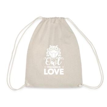 Chouette comique dames dont vous avez besoin est amour chouette mignon - Sac de sport léger - nature - Devant