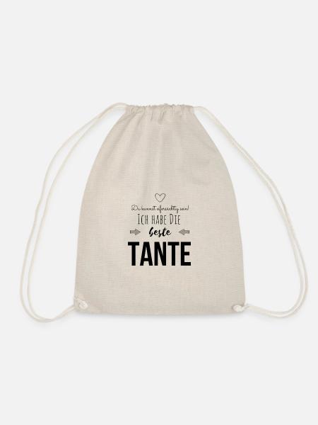 Lieblingstante Tante Geschenk - Turnbeutel - Natur