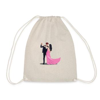 Dancing Silhouette Couple Dancers Romantic Dance - Turnbeutel - Natur - Vorne