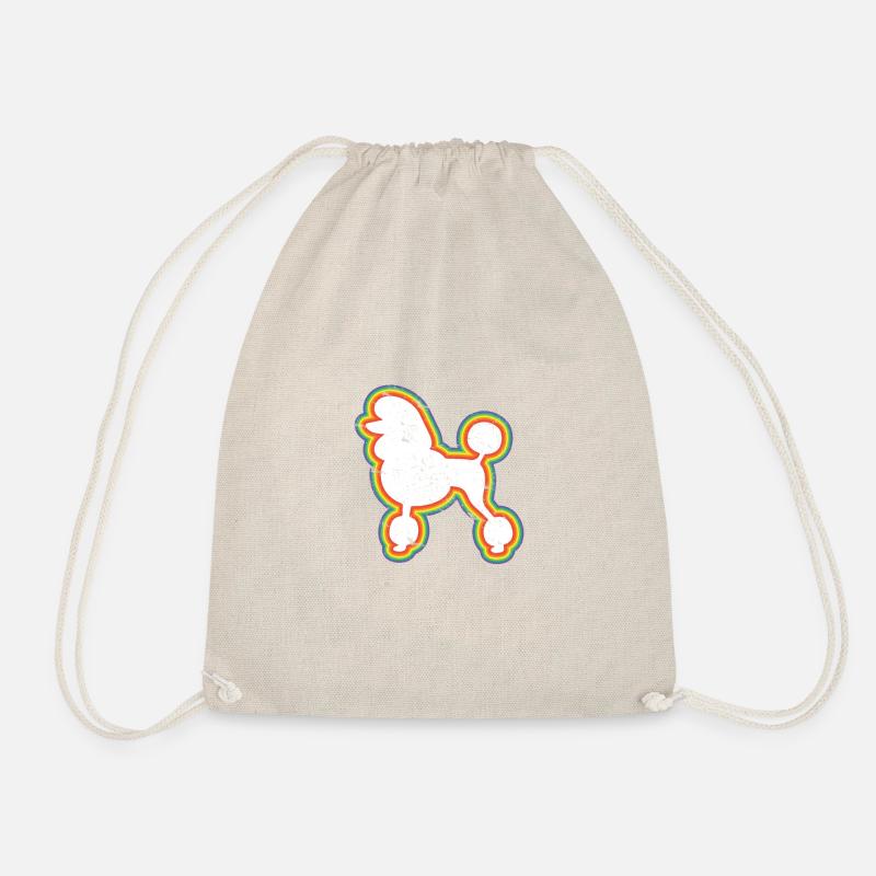 Poodle Retro Style Dog Poodle Lover - Turnbeutel - Natur