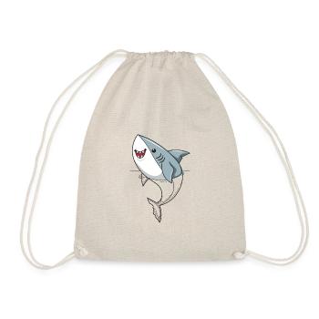 Shark sea animal gift - Drawstring Bag - nature - Front