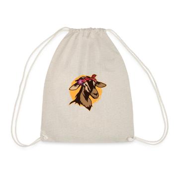 Women's Goats Bandana Goat Farm Animal - Drawstring Bag - nature - Front