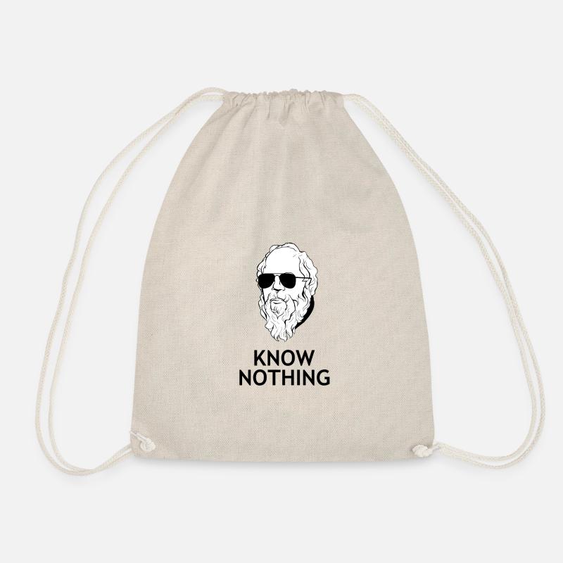 Sokrates "Know Nothing" Philosoph Philosophie Nerd - Turnbeutel - Natur