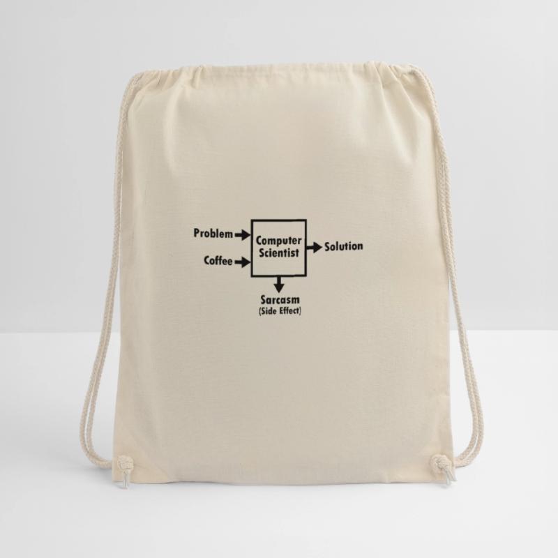 Programming hacker computer scientist nerd gift code Drawstring Bag