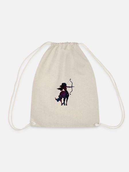 Schütze Sternzeichen Geschenk - Turnbeutel - Natur
