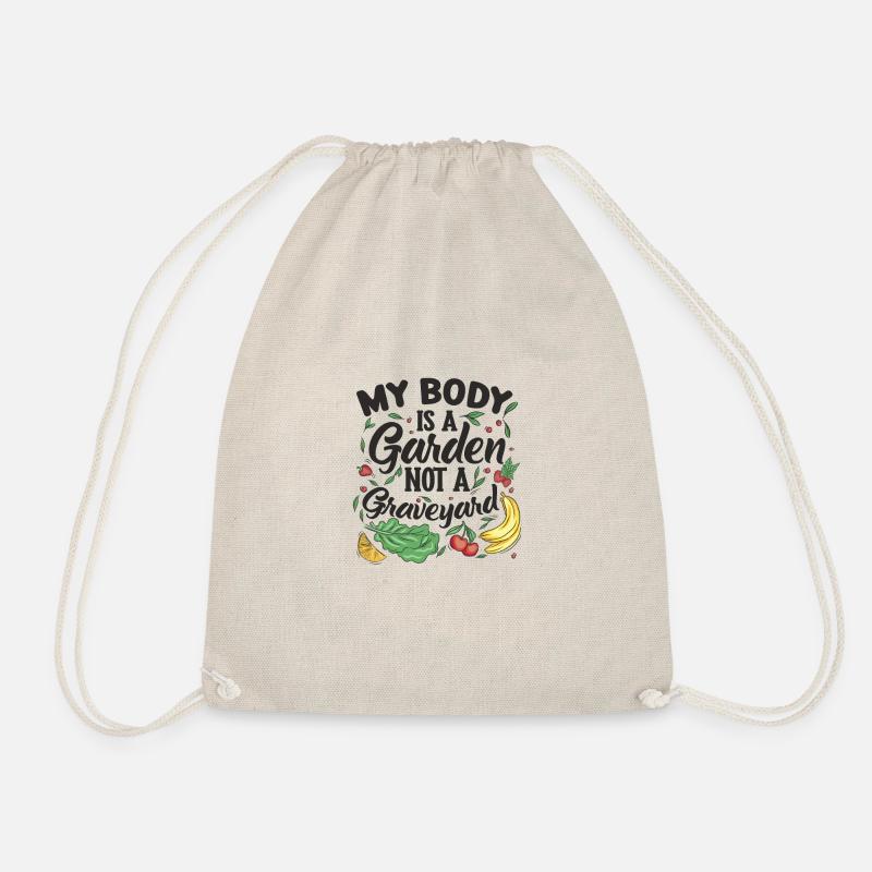 my body is a garden, not a graveyard - Drawstring Bag - nature