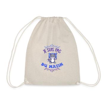 Je Suis Pas Du Matin Idée Cadeau Rigolo - Sac de sport léger - nature - Devant