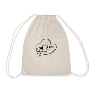 Je Ne Ronfle Pas Je Rêve Que Idée Cadeau Drôle - Sac de sport léger - nature - Devant