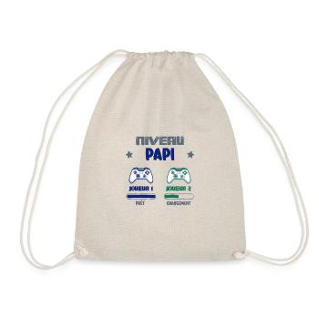 Niveau Papi Idée Cadeau Gamer Drôle Futur Papy - Sac de sport léger - nature - Devant