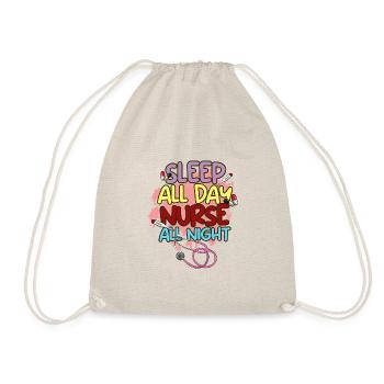 Nurse Night Service Energy I Gift - Drawstring Bag - nature - Front