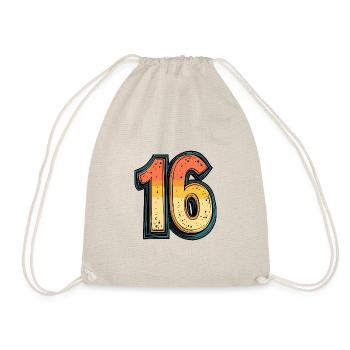 16 Symbole numérique - Sac de sport léger - nature - Devant