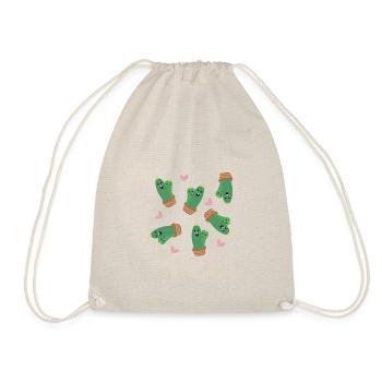 Cactus love - for best friends and family - Drawstring Bag - nature - Front