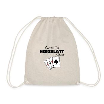 Herzblatt Offizielles Shirt - Turnbeutel - Natur - Vorne