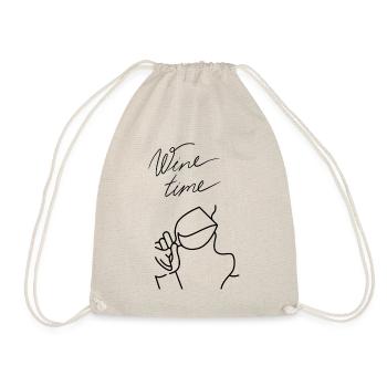 Wine time its'wine time - Drawstring Bag - nature - Front