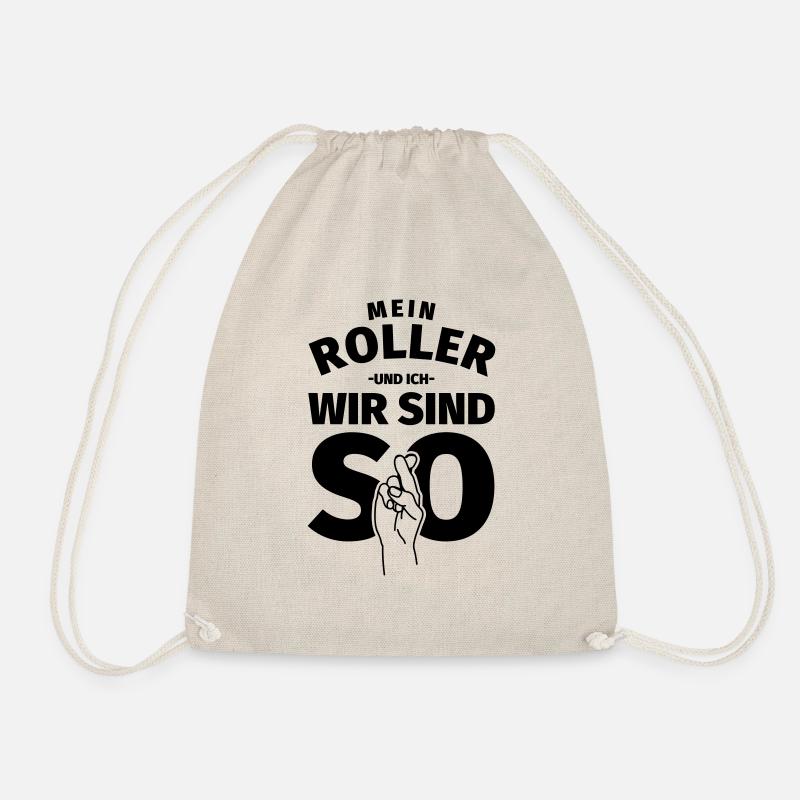 Rollerfahrer Geschenk - Turnbeutel - Natur