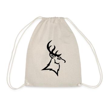 stag vector - Drawstring Bag - nature - Front