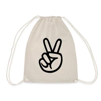 icon peace hand sign - Sac de sport léger - nature - Devant