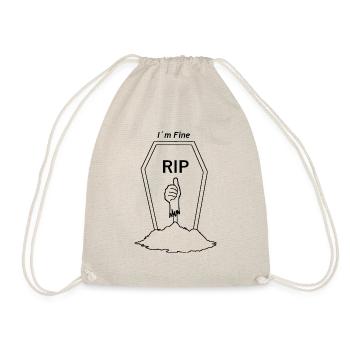 I'm Fine - Drawstring Bag - nature - Front