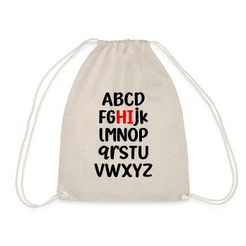 ABCD HI - Drawstring Bag - nature - Front