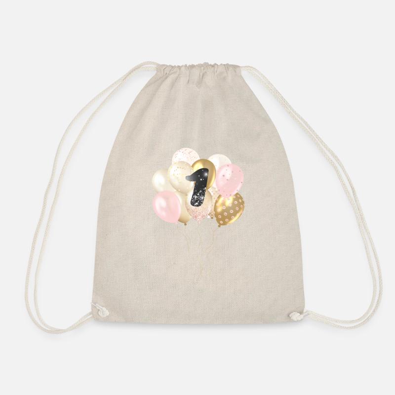 Balloons Number 1 - Drawstring Bag - nature