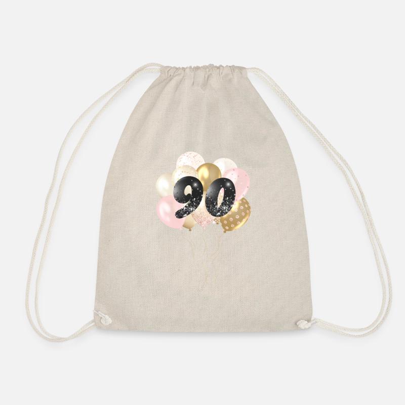 Balloons number 90 - Drawstring Bag - nature