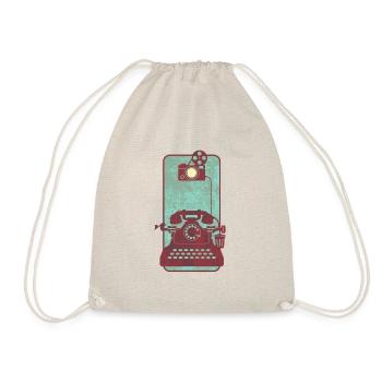 history of a smart phone - Drawstring Bag - nature - Front
