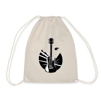 Plucked Instrument Guitarist Guitar Musical Instrument - Drawstring Bag - nature - Front