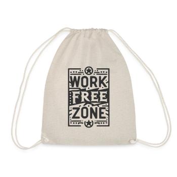 Work-Free Zone - Drawstring Bag - nature - Front