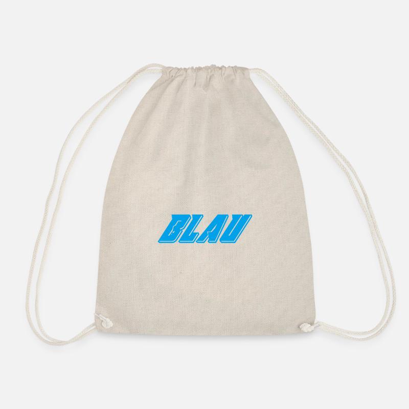 Blue Abstract blue energy flow - Drawstring Bag - nature