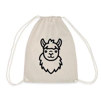 Alpaka-Lama - Turnbeutel - Natur - Vorne