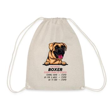 Ohne Boxer ist alles doof - Turnbeutel - Natur - Vorne