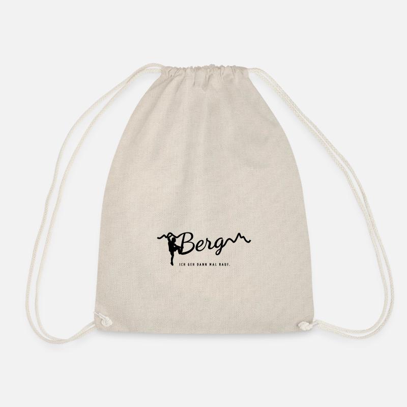 MOUNTAIN - I'LL GO UP THERE - Drawstring Bag - nature