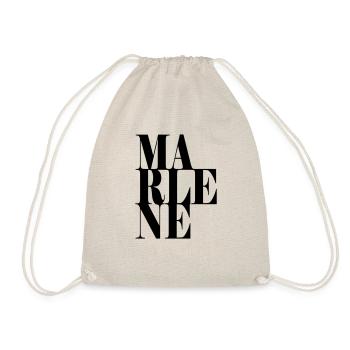 Marlene Name Vorname Moderne Schrift Wort Art - Turnbeutel - Natur - Vorne