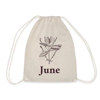 Juni Geburtstagsgeschenk - Turnbeutel - Natur - Vorne